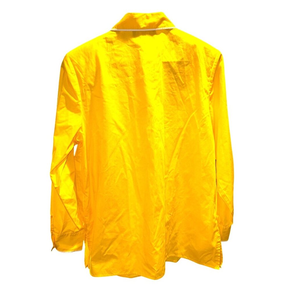 Bob Mackie Wearable Art Yellow Embroidered Shirt Vintage Button Down Retro Chic - Picture 5 of 11